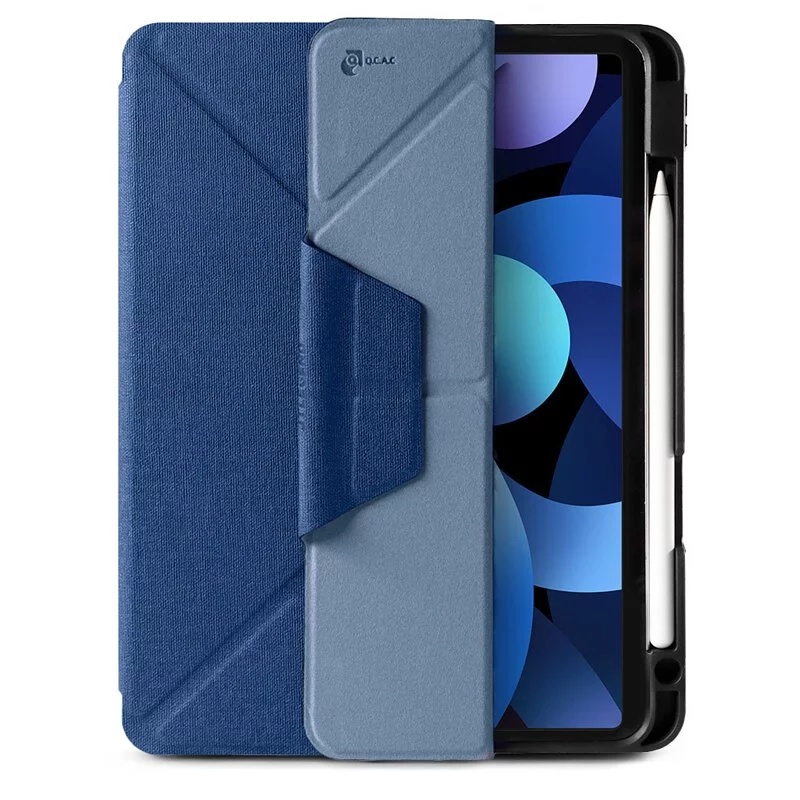 【Rainbow 3C】JTLEGEND Amos iPad Air 2022/2020 10.9吋 相機快取多角度折疊布紋皮套(含Apple pencil槽+磁扣)