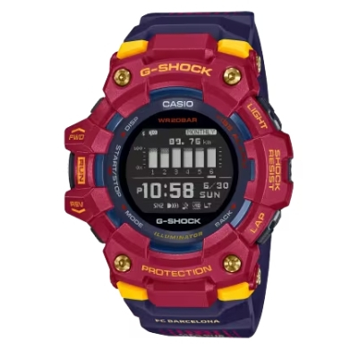 【CASIO】G-SHOCK GBD-100BAR-4 巴塞隆納足球俱樂部《Matchday》聯名錶款49.3mm