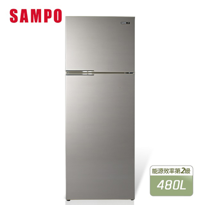 【SAMPO 聲寶】 480公升二級能效超值定頻系列雙門冰箱 SR-C48G(Y9)_生活工場
