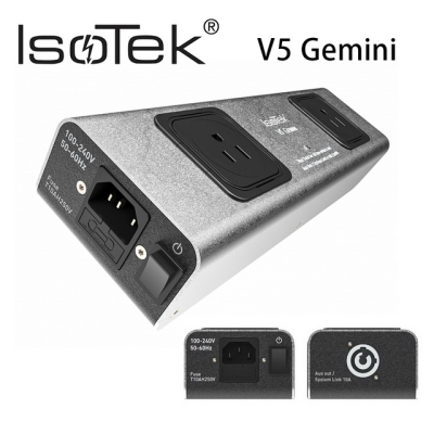 英國 IsoTek 電源處理器 V5 Gemini 二孔電源插座降噪/濾波/淨化功能 公司貨