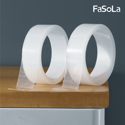 FaSoLa 萬用無痕不殘膠雙面透明奈米網格膠帶 3M