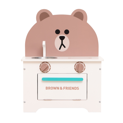 【生活工場】LINE FRIENDS木製兒童廚房玩具-熊大款