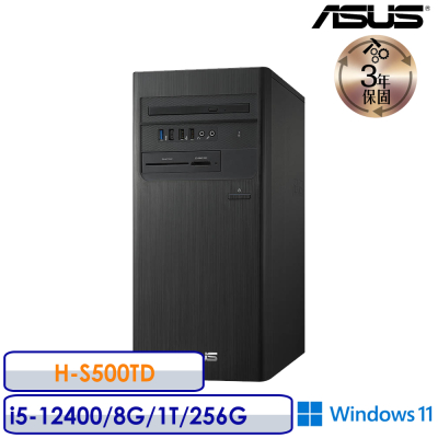 ASUS 華碩 H-S500TD-512400012W i5-12400/8G 1T/256G W11 桌機