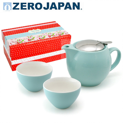 超值65折⭐ZERO JAPAN 典藏陶瓷一壺兩杯超值禮盒組(湖水藍)