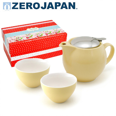 超值65折⭐ZERO JAPAN 典藏陶瓷一壺兩杯超值禮盒組(香蕉黃)