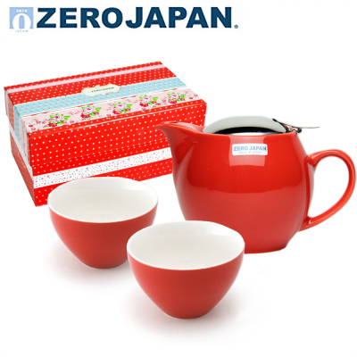 超值65折⭐ZERO JAPAN 典藏陶瓷一壺兩杯超值禮盒組(蕃茄紅)
