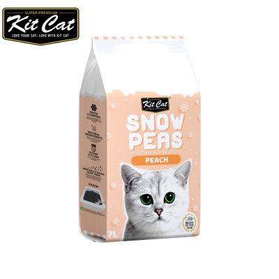 【寵物公園】Kitcat 飄飄豌豆砂多種口味 7L-水蜜桃