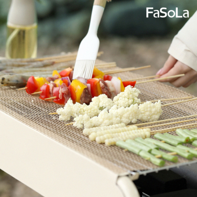 FaSoLa 多用途可剪裁耐高溫不易沾玻璃纖維燒烤墊 烤肉墊 30*40cm