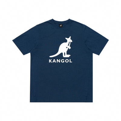 【KANGOL】短袖 短T 深藍 大LOGO 圓領 袋鼠 中性 6225102380