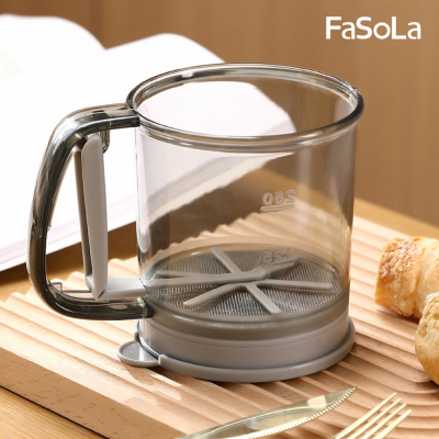 FaSoLa 手持半自動雙層麵粉篩 