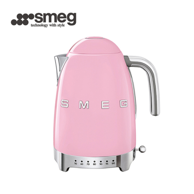 義大利【SMEG】1.7L大容量控溫式電熱水壺-粉紅色