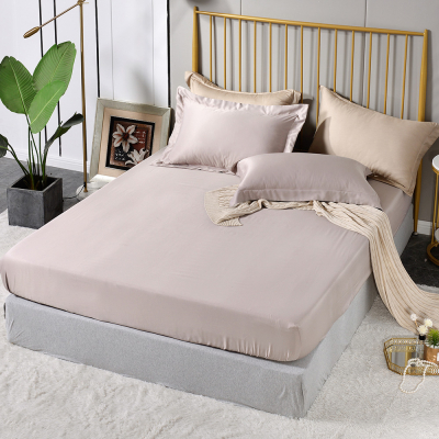 【Betrise】單人-抗菌天絲素色枕套床包二件組-獨立筒適用加高床包-澄花靜開,單人