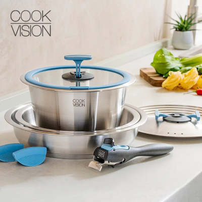 【NEOFLAM】Cookvision SUS304不鏽鋼鍋具8件組/Nesto