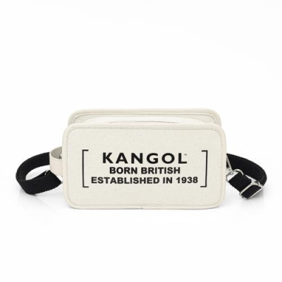 【KANGOL】帆布包 側背包 手提 米白(6225171001)