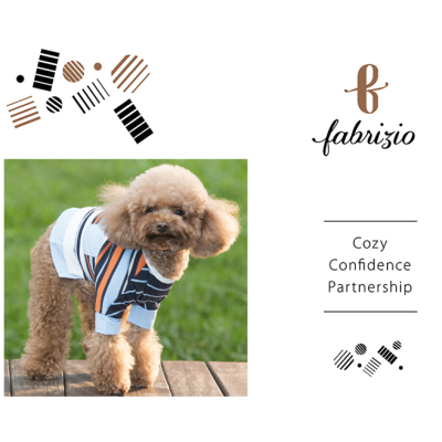 【法比奇Fabrizio】圓領條紋拼接口袋造型寵物衣