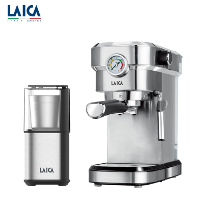 【LAICA 萊卡】職人義式半自動濃縮咖啡機及研磨機組合 HI8002+HI8110I