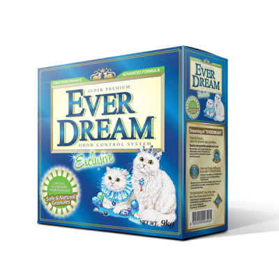 【EVER DREAM】韓國藍貓 9KG/包 原礦膨潤土 四種香味 低粉塵 添加活性碳 貓砂