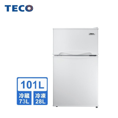 【TECO 東元】101公升一級能效小鮮綠雙門冰箱 / R1011W