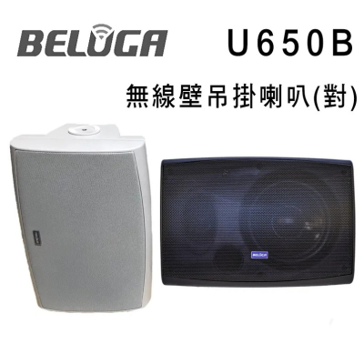BELUGA 白鯨牌 U650B 無線壁掛喇叭 選購組 /一對 適合商用/店面及家用無線音響