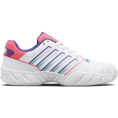 【K-SWISS】輕量進階網球鞋 Bigshot Light 4-女-白/紫/桃紅/綠(96989-128)