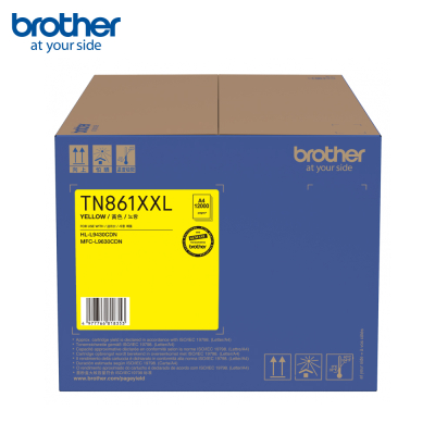 【Brother】TN-861XXL-Y 原廠超高容量黃色碳粉匣
