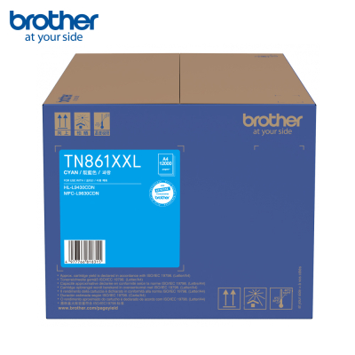 【Brother】TN-861XXL-C 原廠超高容量藍色碳粉匣