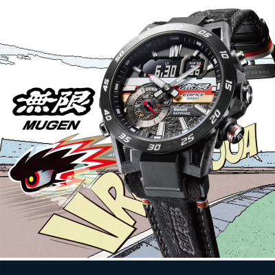 【CASIO】EDIFICE 藍牙連線 MUGEN聯名 運動計時腕錶 ECB-40MU-1A