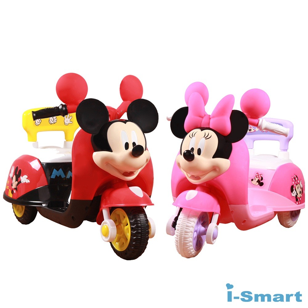 聰明媽咪兒童超跑 迪士尼正版授權 兒童電動摩托車 (米奇造型/米妮造型)
