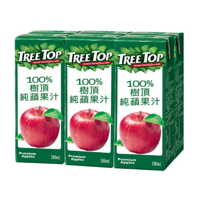 樹頂100純蘋果汁 200ml*24入