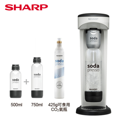 【SHARP夏普 】Soda Presso氣泡水機(單瓶組) CO-SM1T-W(白)
