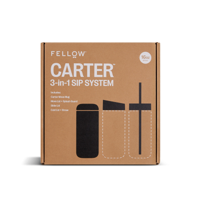 【FELLOW】Carter Kit卡特隨行保溫杯 一杯三蓋禮盒組 (473ml / 磨砂黑)
