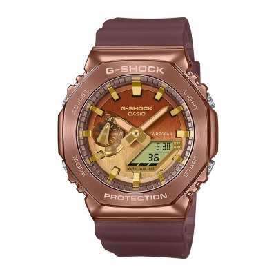 【CASIO】 G-SHOCK 沙漠越野 奢華冒險 高貴銅棕 金屬錶殼 八角形錶殼 GM-2100CL-5A_44.4mm