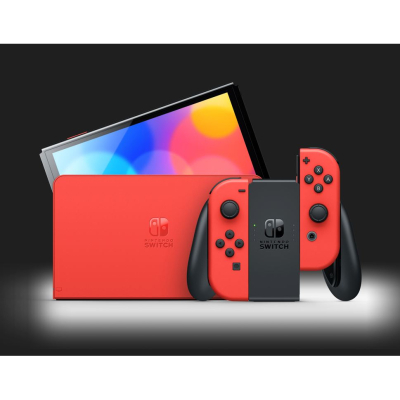 Nintendo Switch OLED主機瑪利歐亮麗紅_限桃園A19取貨