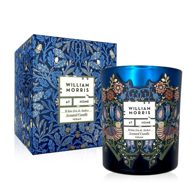 【William Morris at Home】白鳶尾花與龍涎香藝術香氛蠟燭 180g_國際航空版