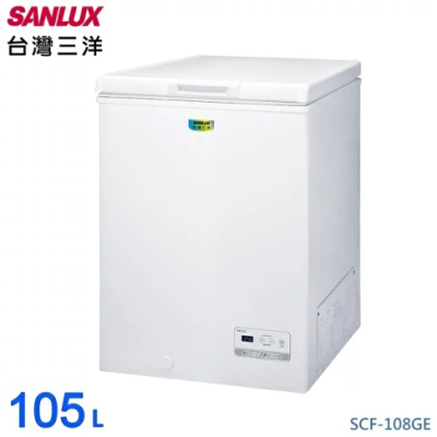 【SANLUX台灣三洋】105L 上掀式冷凍櫃SCF-108GE(含運不含裝)