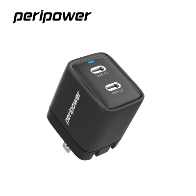 peripower PS-01 GaN 氮化鎵 40W 雙 USB-C PD 快速充電器 (iPhone 15適用)