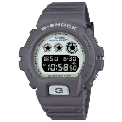 【CASIO 卡西歐】G-SHOCK 街頭時尚 雙顯腕錶 新年禮物 50mm / DW-6900HD-8
