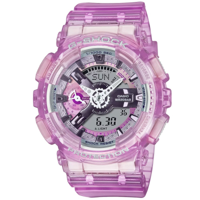 【CASIO 卡西歐】G-SHOCK 虛擬科幻 雙顯腕錶 新年禮物 45.9mm / GMA-S110VW-4A