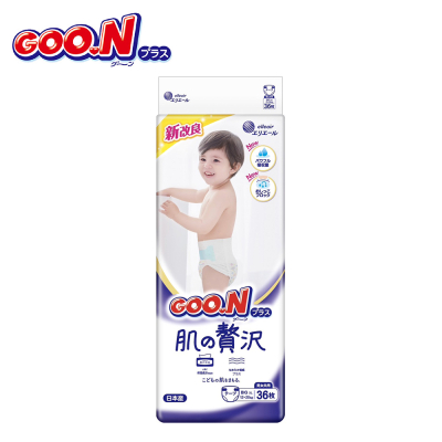 【日本大王 GOO.N 】境內版奢華肌黏貼型紙尿褲 XL 36片x4包 (箱購)