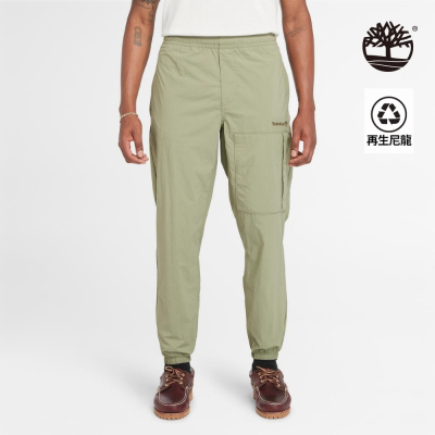 【Timberland】男款灰綠色抗UV快乾可收納長褲|A5XG3590