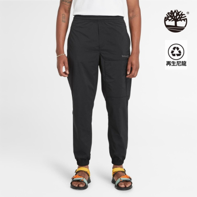 【Timberland】 男款黑色抗UV快乾可收納長褲|A5XG3001